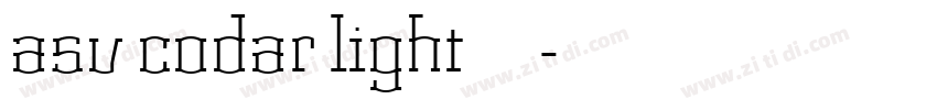 asv codar light下载字体转换 asv codar light下载字体转换